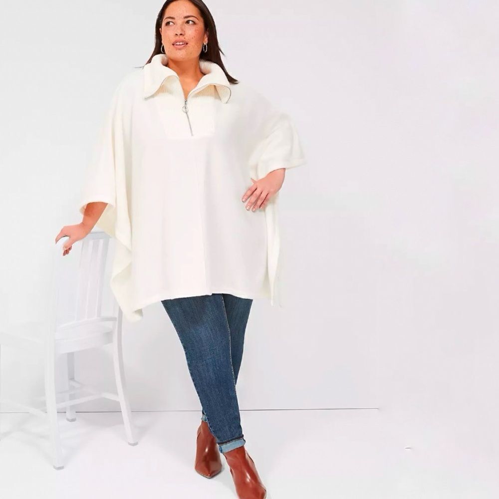 Lane Bryant Relaxed Sweater-Collar Poncho NWT